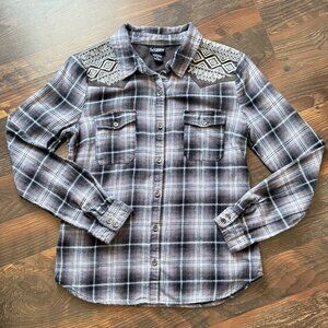 Daytrip Women's Western-Style Plaid Flannel - Size S
